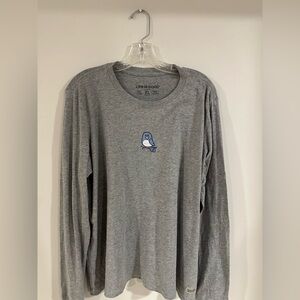 Life Is Good Heather Gray Long Sleeve with Bird